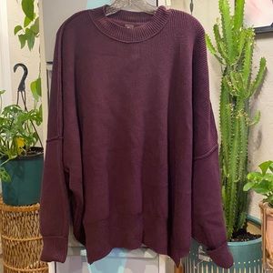 Free people easy street tunic, plum size medium